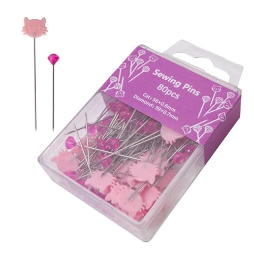 Épingles à Coudre | 80 Pièces Épinglettes Couette - Fournitures de Quilting pour la à la Main, l'application des Boutons, l'insertion des Charnières, la Construction de Vêtements et
