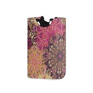 Mnsruu Vintage Mandala Wäschekorb 32x28x57,5 cm