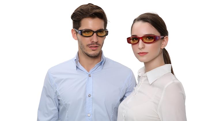 Image of Dry Eyes Relief Eyeglasses, Blue Light Blocking, Moisture Chamber Glasses Computer Reading /Gaming /TV /Phones Glasses for Men /Women, Anti Eyestrainfor Indoor (White)