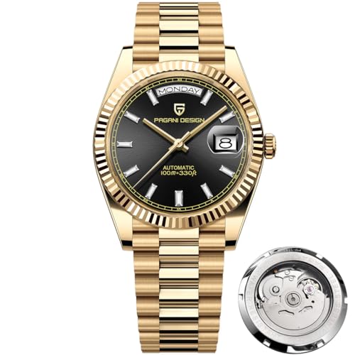 Montre de luxe pour homme avec verre saphir AR et boîtier étanche 10 bars Pagani Design