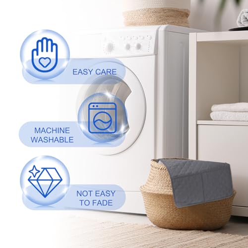 Miniatura 6 de Quarkzman 2 Fundas De Reposabrazos Para Sofá Reclinable Con Bolsillo Lateral Protector De Muebles Color Café