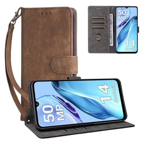 FOSSiBOT S2 用 ケース 手帳型 財布型ケース スマホケース 携帯カバー SpinoArmor 内蔵マグネット耐衝撃 カード収納 スタンド機能 全面保護 軽量 着脱しやすい FOSSiBOT S2 対応(ブラック)