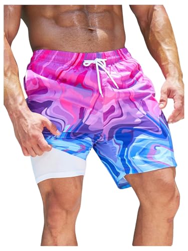 Maillot de bain homme doublure compression pour la plage et le surf Floerns
