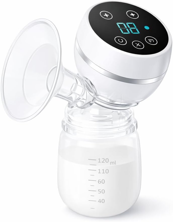 Wearable Electric Breast Pump, Hands-Free & Portable – Quiet, 4 Modes, 9 Suction Levels, Rechargeable Breast Pump for Busy Moms