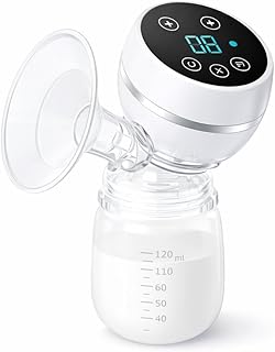 Wearable Hands-Free Electric Breast Pump – Portable & Quiet, 4 Modes, 9 Suction Levels, Rechargeable, Lightweight for Busy Moms