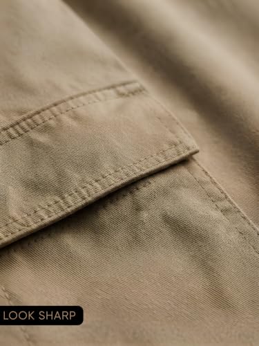 Image of Leriya Fashion Men's Cargo Pants | 6 Pocket Cotton Cargo Joggers for Men | Loose Fit Stylish Pant with Pockets | Casual Baggy Trousers & Streetwear Lower