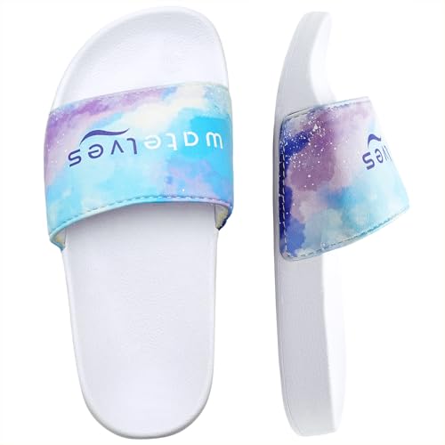 Image of IceUnicorn Kids Girls Slide Sandals Toddler Slippers Boys Non-slip Summer Casual Beach Water Shoes for Indoor & Outdoor