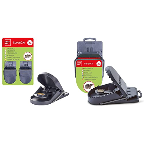 SWISSINNO 1 023 001W SuperCat Trappola per Topi con Esca & Swiss Inno 1000003Inno Display Super-Cat, trappole per Topi, 2 Pezzi