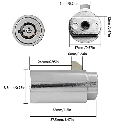 Bonsicoky 2 Set Vending Machine Lock And Key (Keyed Alike), High Security Tubular Keyway Soda Machine Locks #TOP3