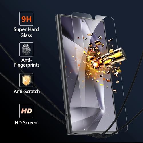 Image of DIZORO Samsung S23 Ultra Case, Compatible with Non-Yellow Military-Grade Drop Protection & Hard PC Back Cover Slim Transparent Anti-Scratch Shockproof Phone Case