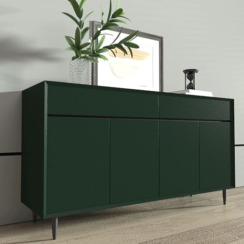 Image of HOME13 Matte Olive Green Wallpaper Self Adheisve Vinyl Decorative Waterproof Wallpaper for Kitchen Cabinet Countertop (12 X 120 inch)