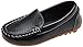 Dorical Unisex Baby Mädchen Jungen Mokassins Kunstleder rutschfest Lauflernschuhe Kinder Loafers Baby Schuhe mit Weich Sohle für Frühling Sommer(1-12 Jahre)(Schwarz,33 EU)