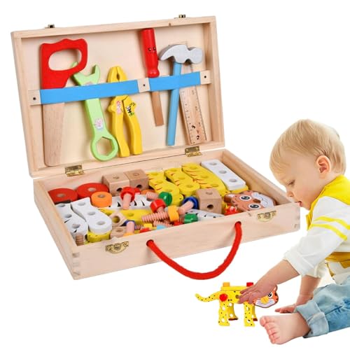 Ensemble d'outils de menuiserie enfant en bois idéal pour anniversaire
