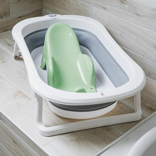 Miniatura 5 de THERMOBABY - Hamaca de baño Atoll desde el nacimiento - Verde Celadón | Hamaca de baño ergonómica para bebés desde el nacimiento hasta los 8 meses. Cómodo y fabricado en Francia.