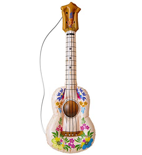 W WIDMANN MILANO Party Fashion, Ukelele insuflável de 105 cm, tema havaiano, segurança para adultos, ideal para festas temáticas, acessório de disfarces