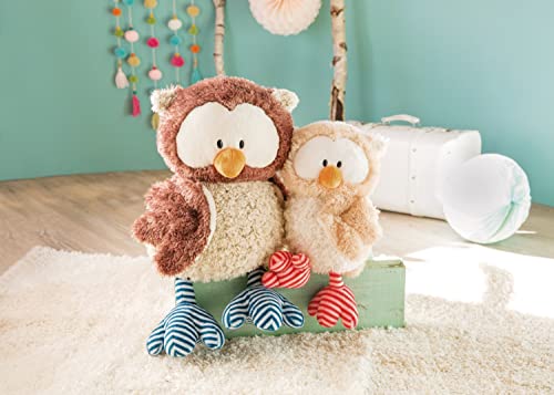 NICI 48078 Kuscheltier Eule Oscar 35cm mit drehbarem Kopf, BRAUN, 35 cm