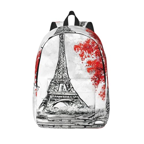 Sac à dos voyage imprimé Paris universitaire ordinateur pour femmes hommes