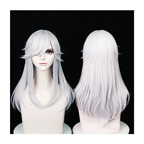 Image of Max Beauty Anime Multiple Characters Cosplay Wigs for Genshin Impact + Free Cap (White-sr)