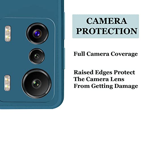Image of A rtistque Liquid Silicone Matte Shockproof Flexible with Camera Protection Soft Back Cover Case for Infinix Zero 5G - Blue