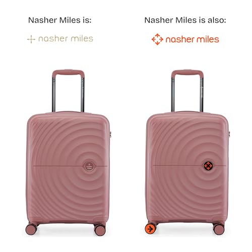 Image of Nasher Miles Seattle Hard-Sided Cabin Luggage 20 inch | 55cm | 8 Wheels Small Trolley Bag for Travel | Suitcase (Rose Gold)