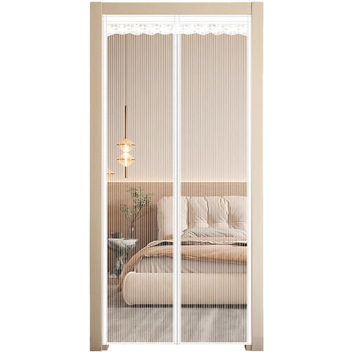 Armo® Heavy Duty Door Magnetic Screen Fly Bug Mosquito Insects Screen Mesh Magnetic Automatic Close Door Fly Screen 210CM X 90CM (White)