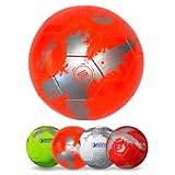 HOCHWERTIG - Unsere Fussbälle sind aus robustem Kunstleder. Sie sind daher sowohl strapazier- als auch widerstandsfähig & langlebig. Im Inneren des Balls befindet sich eine Gummiblase