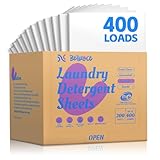 BellaLuce Laundry Detergent Sheets - Laundry Sheets, 400 Loads, Eco-Friendly, Plastic-Free, Lavender Scent, Space Saving, Fast Dissolve & Hypoallergenic