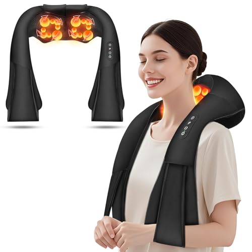 Massagegerät,AERLANG 2026 Kabellos Nackenmassagegerät mit Wärme,Shiatsu Massagegerät 3D Deep Massage,Geeignet zum Massieren von Nacken,Schultern, Rücken usw,Bestes Geschenk
