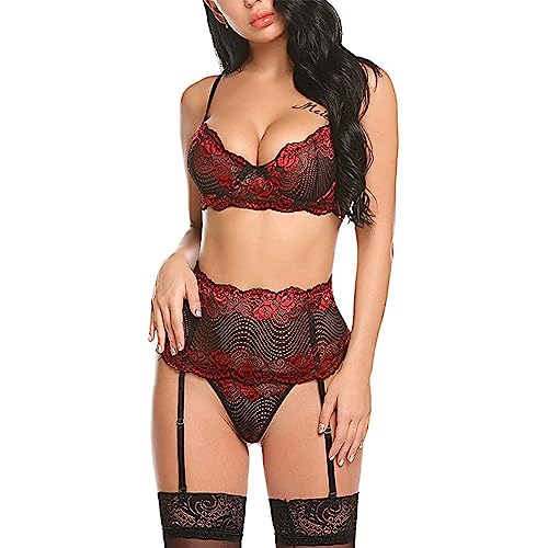 Lingerie érotique en latex bicolore pour sublimer les courbes avec jarretières