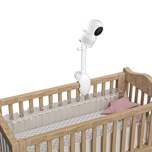 Image of Koroao Baby Monitor Crib Clip Mount for VTech VM5463/ RM5764HD/ RM5764-2HD/ RM5864HD /RM5864-2HD /RM7764HD/ RM7764-2HD/BM3800/BM4700/ BM5600/ BM5700 Without Tools or Wall Damage-White