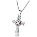 Stainless Steel Knights Templar Cross Sturdy Women Men's Pendant Necklace with 24 inches Chain Link