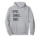 Photo Gallery epic since 1981 43° compleanno felpa con cappuccio Photo Gallery epic since 1981 43° compleanno felpa con cappuccio