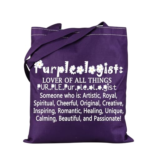 Image of Purple Tote Bag Background Bag Lover of All Things Gift Designed Tote Bag for Purple Lovers