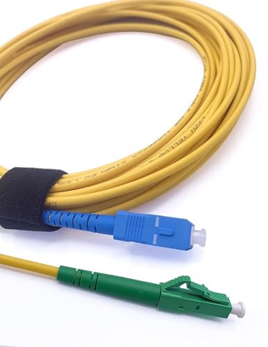 Bild von Elfcam® - 20m Glasfaser-Kabel LC/APC auf SC/UPC Stecker für FRITZ!Box, Simplex 9/125μm OS2 Patchkabel, Lichtwellenleiter LSZH (20M) 20M