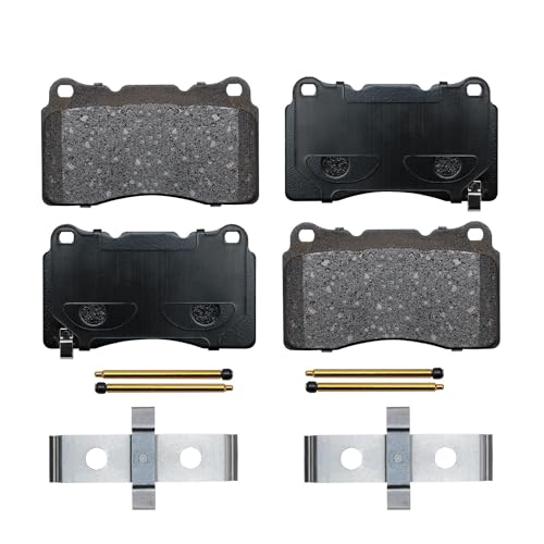 Image of Detroit Axle - Front Brake Kit for 2021-2024 Chevrolet Camaro, Drilled and Slotted Disc Brake Rotors Ceramic Brakes Pads 2022 2023 Replacement : 13.58 inch inch Rotor