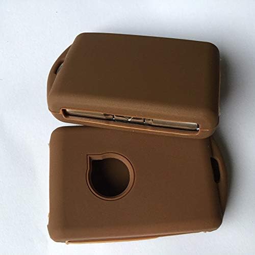 Generic Smart Remote Silicone Car Key Case Fob for Volvo 2018 S90 XC60 XC90 VX90 Keyless Interior Car Entry Accessory Color Name Brown