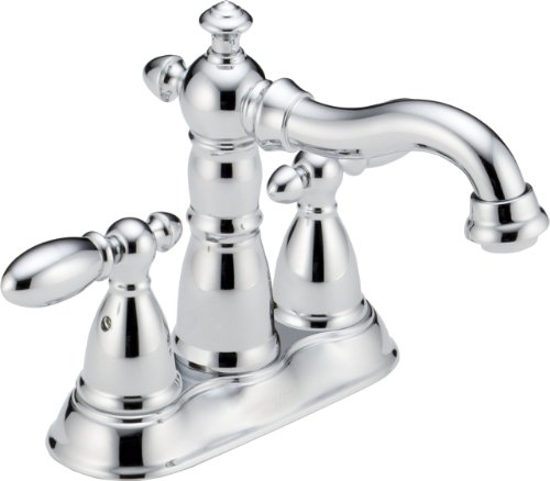 Delta Faucet Victorian Centerset Bathroom Faucet Chrome, Bathroom Sink Faucet, Diamond Seal Technology, Metal Drain Assembly, Chrome 2555-Mpu-Dst #TOP1