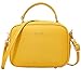 WANYIG Sac À Bandoulière en Cuir PU Crossbody Bag Porte Monnaie Téléphone Portable Mini Pochette Porte Carte Épaule Portefeuille Sac pour Femmes(Jaune)