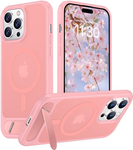 Image of Magnetic Compatible with iPhone 14 Pro Case, [Built-in Invisible Kickstand][Compatible with MagSafe] [Military Grade Shockproof] Slim Translucent Matte Phone Case for iPhone 14 Pro 6.1 inch
