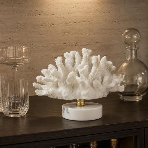 Sculpture corail blanc : l'objet déco parfait pour raviver un meuble de salon vide - 3