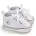 KKIIDDSS Unisex Baby Girls Boys Canvas High-top Shoes, Newborn Infant Anti-Slip Soft Sole Frist Walking Sneakers (A01/White,6-12 Months