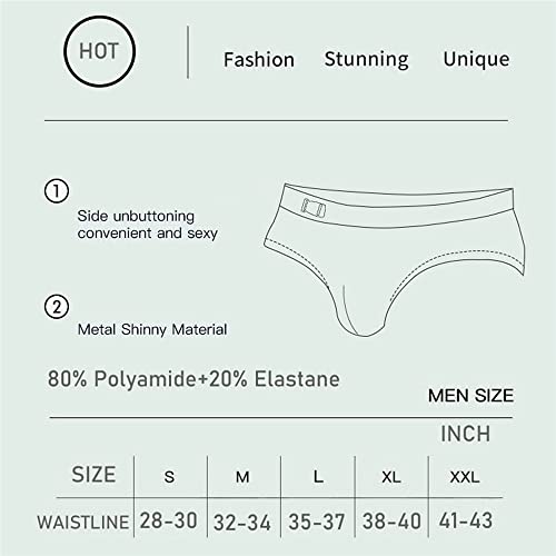 Fasgion Men's Swimming Trunks Hang Buckle Bikini Low Waist Swim Briefs Men Swimwear Boxers Swimsuit Beachwear Underwear (Color : Black, Size : Medium) #TOP6