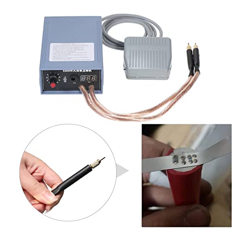 Image of amiciTools 5000W Mini Spot Welder Machine, Portable Spot-Welding DIY Kit for 18650 /21650 Battery Pack Welding, 0.15MM nickle Strip Spot Welder with Foot Switch