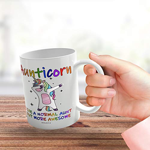 Stuff4 Auntie Gifts - Aunticorn Auntie Mug, 11oz Ceramic Unicorn Coffee Mugs/Cup Dishwasher Safe, Birthday Gifts, Best Birthday for Christmas, Presents
