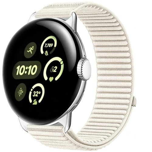 Image of Sundara Nylon Sport Bracelet compatible with Google Pixel Watch 4 3 2 1 flexible seamless adjustable bracelet compatible with Google Pixel Watch 41mm 45mm