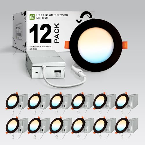ASD 12 Pack LED Recessed Lighting 4 Inch 9W, 5