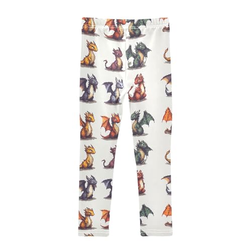 Girls Leggings Pixel Cool Dragons Toddler Girls Clothes Leggings for Girls Toddler Girls Leggings 3-4T2