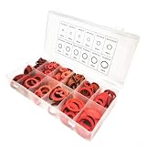 Assortimento di 600 guarnizioni piatte in carta d'acciaio rossa, dischi isolanti in fibra di carta, per elettricità e meccanica, 12 misure da 5,5 a 24 mm di diametro interno, anelli di tenuta in