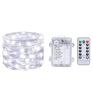 Cooper Wire String Light Afstandsbediening 20m 200 LED Fairy Lamp (geen batterij) wit