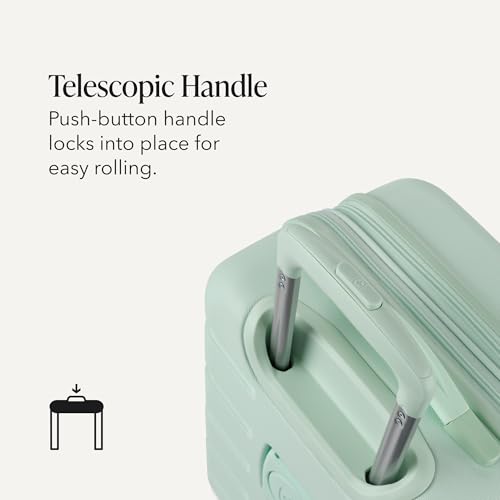 Image of SWISSGEAR Signature Hardside Expandable Carry-On Spinner Luggage, ABS Construction, TSA-Friendly Lock, and Built-In Cupholder, White, 19-Inch, Clearly Aqua, Carry-On 19-Inch, Signature Hardside